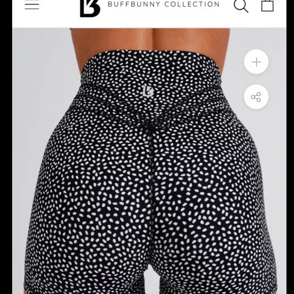 BuffBunny Black and White Athletic Shorts